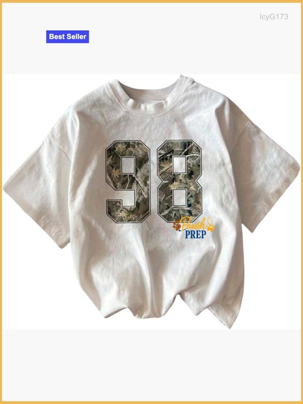 Number Graphic Tee Camo Print Short Sleeve T-Shirt Streetwear
